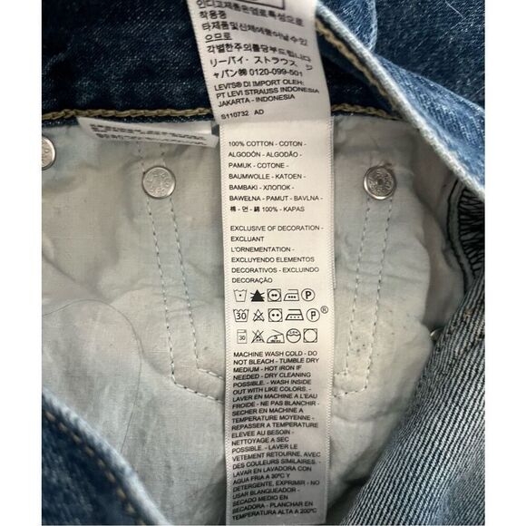 Levi’s Low Pro Straight Leg Distressed Jeans Size‎ 6/28 - Picture 4 of 6